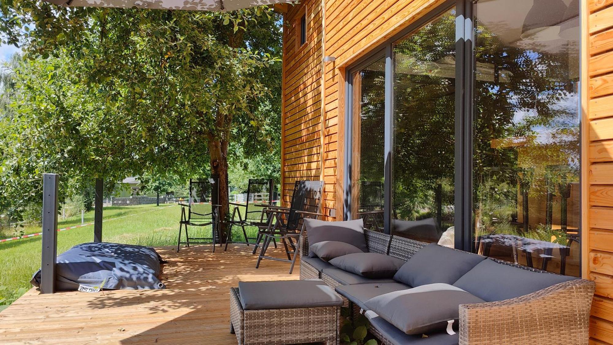 Tinyhousebeidresden 3 Fuer 2 - 7 Personen, Naehe Saechsische Schweiz, Dresden, Mit Badeteich Grossharthau Exterior foto