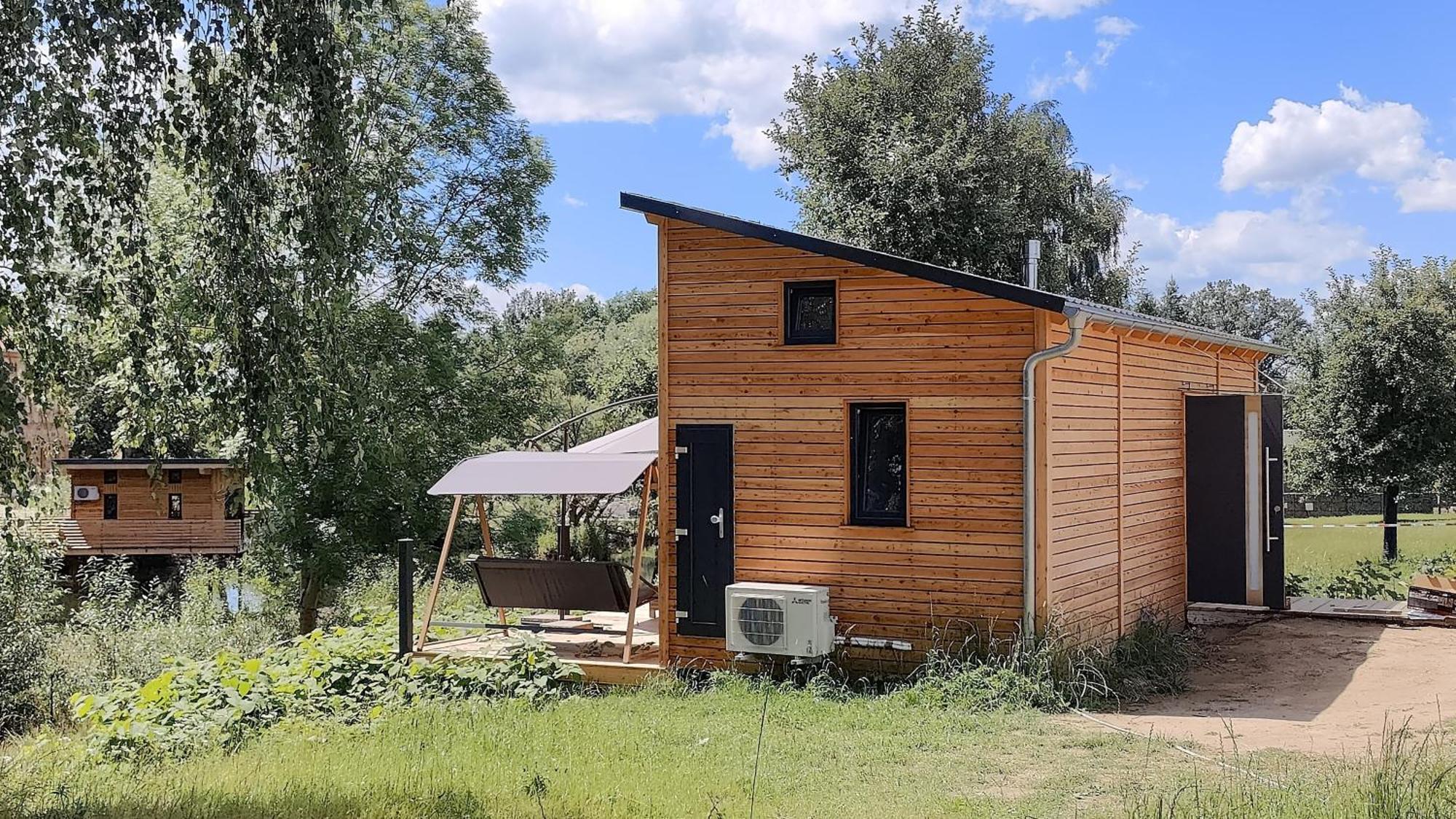 Tinyhousebeidresden 3 Fuer 2 - 7 Personen, Naehe Saechsische Schweiz, Dresden, Mit Badeteich Grossharthau Exterior foto